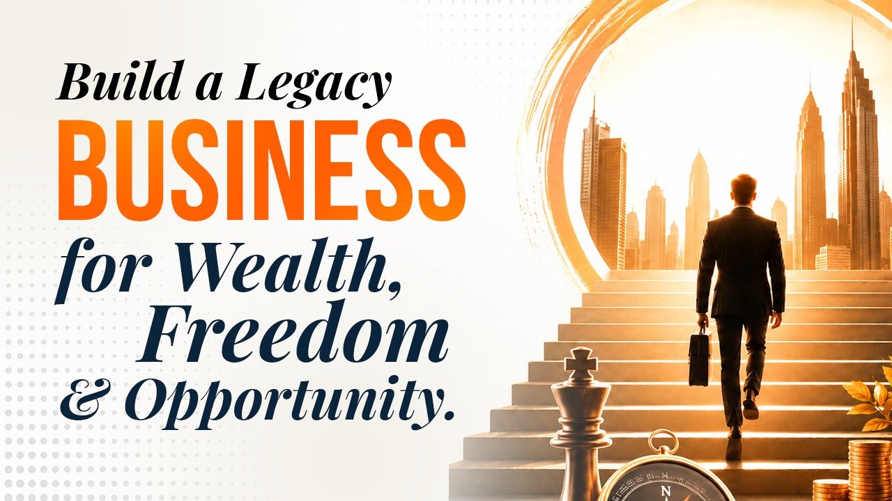 Build a legacy business for wealth, freedom and opportunity
